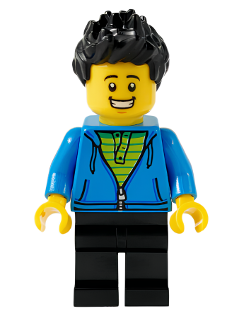 Минифигурка Lego Male with Black Spiked Hair edu007 N